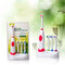 Waterproof Rotation Ultrasonic Electric Toothbrush With 3pcs Replacement Brush Head - Red